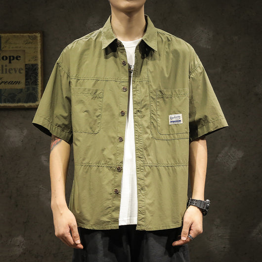 Camisa Casual Holgada para Hombre - Diseño Minimalista y Versátil - Image 3