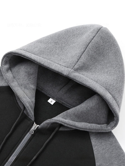 Sudadera con Capucha Raglan Bicolor para Hombre - Casual y Deportivo - Image 21