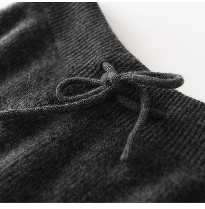 Pantalones de Lana Cintura Alta Relajados de Corte Recto - Image 24