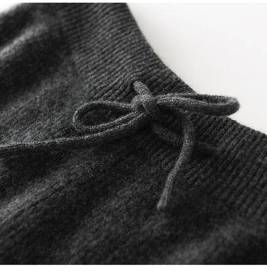 Pantalones de Lana Cintura Alta Relajados de Corte Recto - Image 24