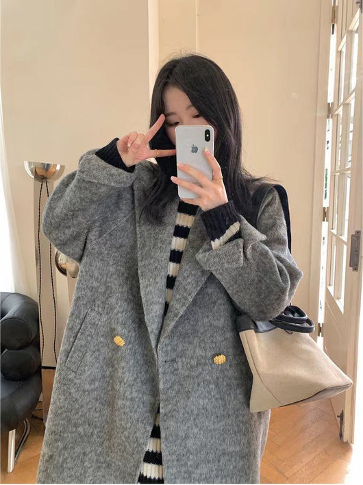 Abrigo de Lana Oversize Tipo Blazer Largo - Image 7