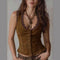 Chaleco Cardigan Slim Fit Verde Oliva con Botones - Elegante y Sofisticado