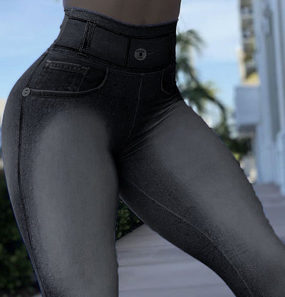 Pantalón Casual Cintura Alta Camuflaje con Botones y Costuras Decorativas - Image 6