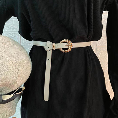 Cinturón Tejido Delgado para Mujer con Hebilla de Moda - Image 3