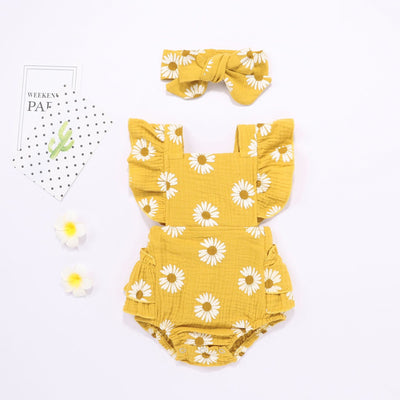 Body Floral Sweet Daisy con Mangas Volantes y Moño - Image 7