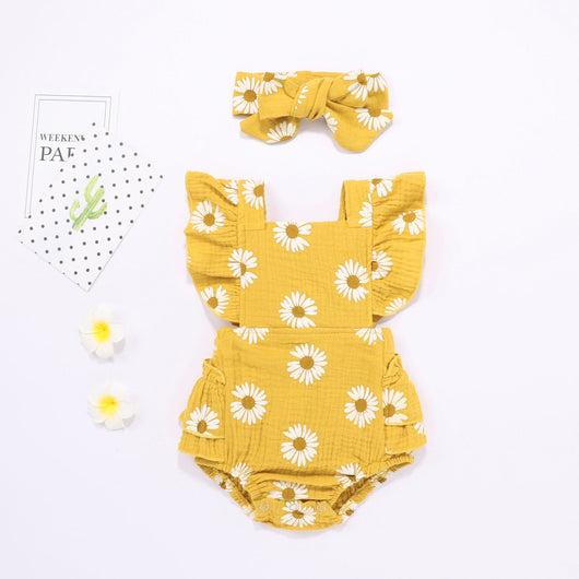 Body Floral Sweet Daisy con Mangas Volantes y Moño - Image 7