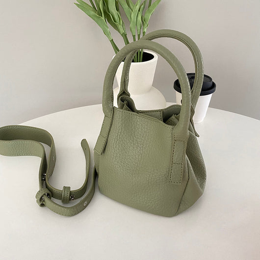 Bolso Bandolera Canasta de Cuero Suave Litchi - Image 15