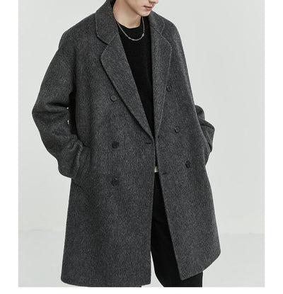 Abrigo de Lana Reversible para Hombre Largo - Image 18