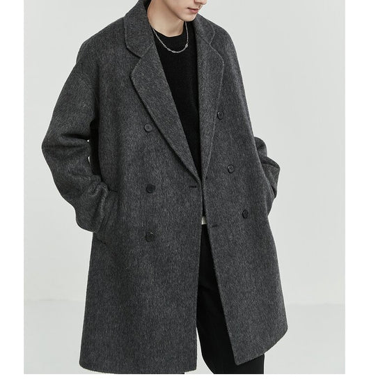 Abrigo de Lana Reversible para Hombre Largo - Image 18