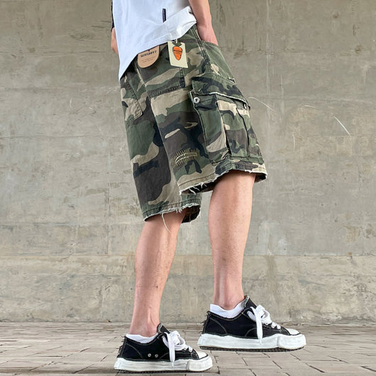 Pantalones de Trabajo Camuflaje Holgados Estilo Urbano Retro Americano - Image 6