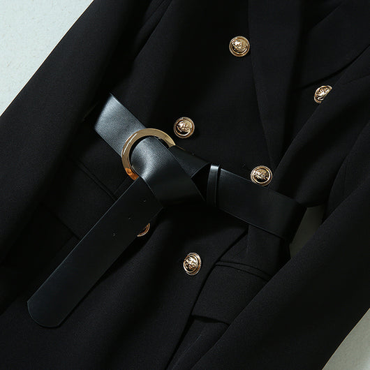 Gabardina Midi con Cintura y Abertura Lateral - Image 11
