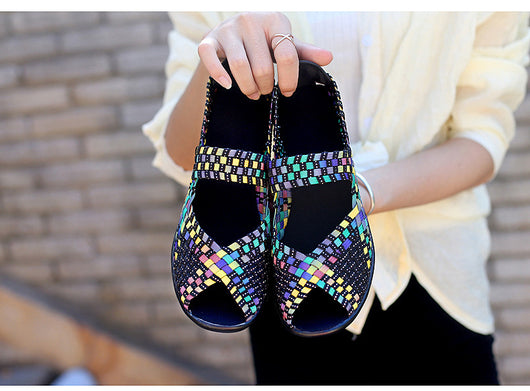 Zapatos Tejidos a Mano sin Cordones para Mujer - Comodidad Casual - Image 14