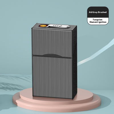 Encendedor Recargable USB con Estuche Portacigarrillos Resistente al Viento - Image 9