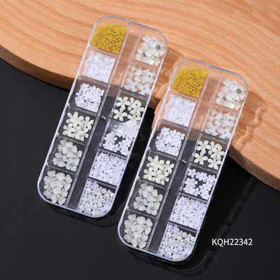 Decoraciones de Manicura con Flores de Resina y Diamantes de Cristal - Image 17