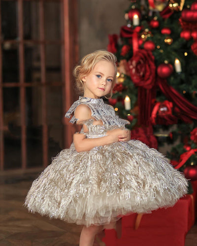 Vestido de Fiesta Floral para Niña de Un Año - Diseño Piano - Image 5