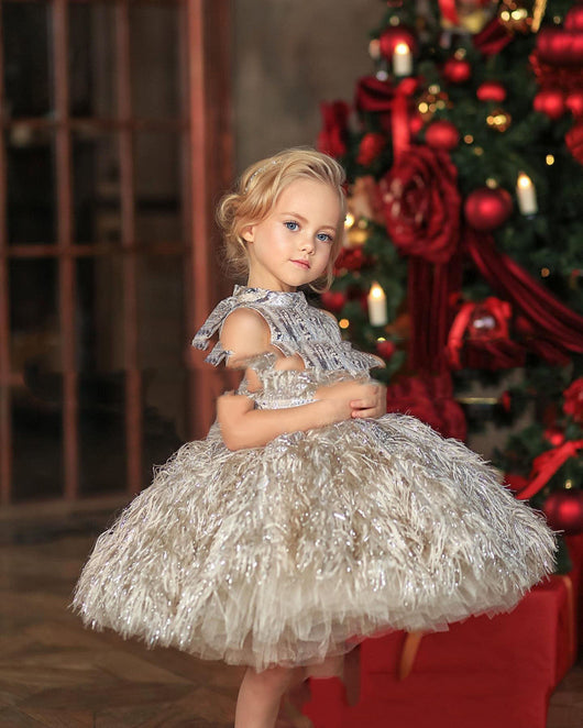 Vestido de Fiesta Floral para Niña de Un Año - Diseño Piano - Image 5