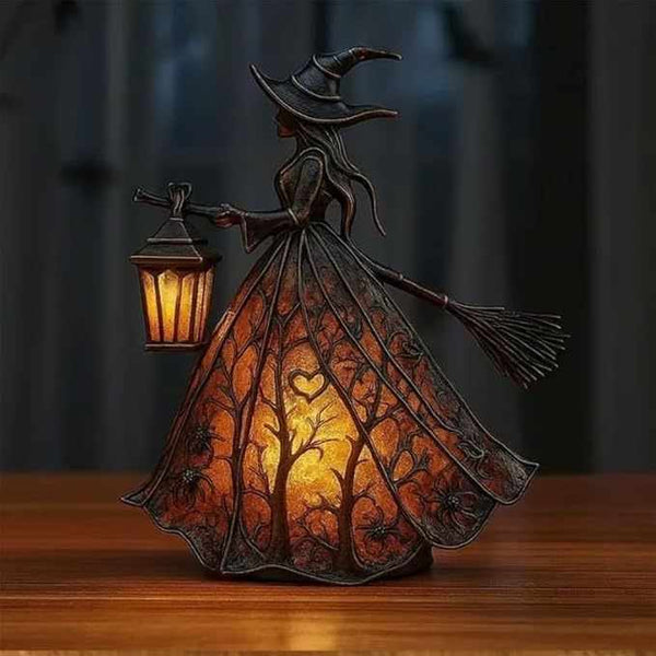 Lámpara de Bruja Halloween - Decoración de Mesa Iluminada