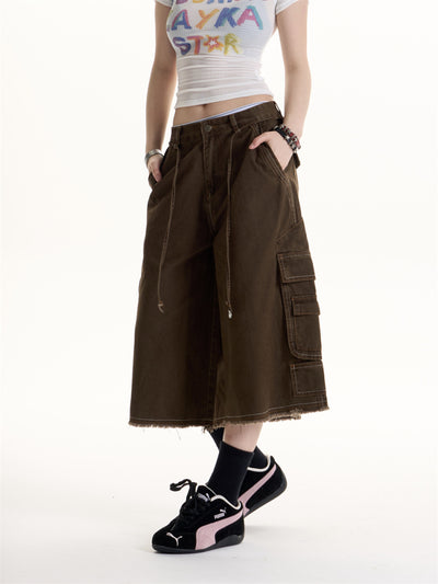 Pantalones Cargo Retro Hot Girl con Múltiples Bolsillos - Image 11