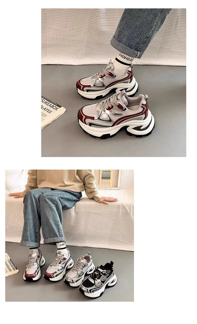 Tenis Plataforma Respirable para Mujer - Zapatillas Chunky con Altura Aumentada - Image 8