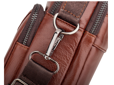 Bolso de Cuero Genuino para Hombre con Correa Diagonal - Image 9