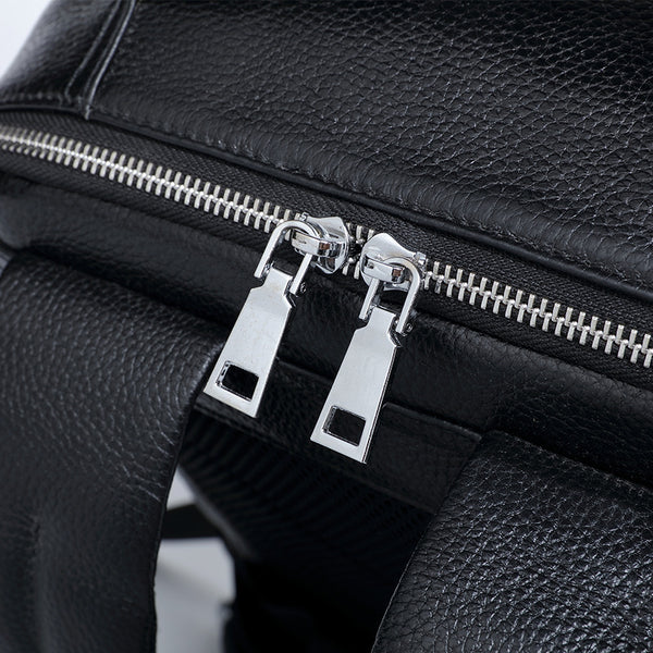Mochila Ejecutiva de Cuero Genuino para Hombre con Compartimento para Laptop