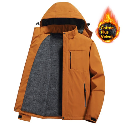 Chaqueta Táctica de Invierno Impermeable para Hombre con Capucha Desmontable - Image 3