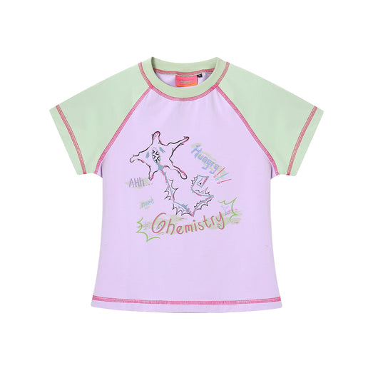 Camiseta Manga Corta Cuello Redondo con Contraste para Mujer - Image 7
