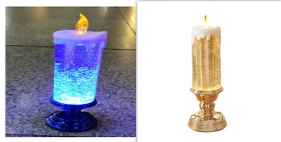 Vela LED Recargable con Cambio de Color y Brillo Glitter - Decoración Resistente al Agua - Image 34