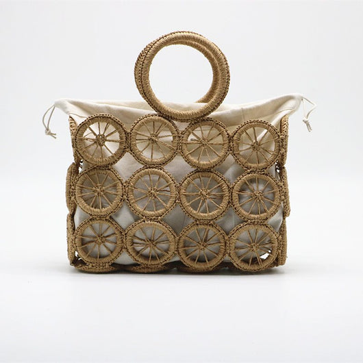 Bolsa Tejida de Papel y Fibra Natural con Asas Diagonales - Image 13