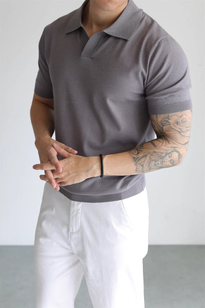 Suéter Tipo Polo de Seda Helada para Hombre - Diseño Sofisticado y Fresco - Image 26