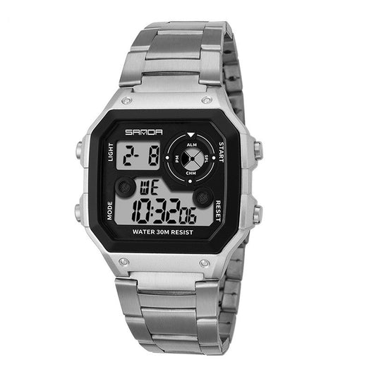 Reloj Deportivo LED Multifunción Resistente al Agua con Banda de Acero - Image 5