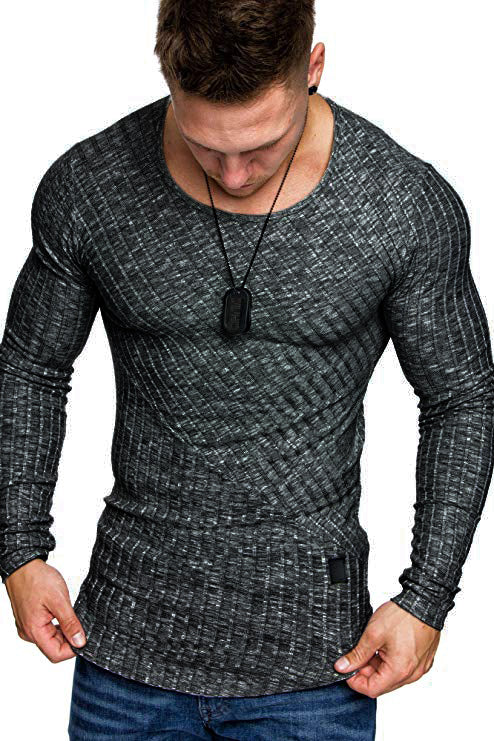 Camisa de Cuero Europeo Clásica con Cuello Redondo y Manga Larga - Image 7