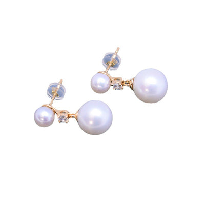 Aretes de Perlas Dobles Brillantes Círculo Perfecto Agua Dulce 6-11mm Blanco - Image 11