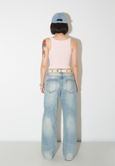 Pantalones Vaqueros de Pierna Ancha Cintura Alta para Mujer - Image 18
