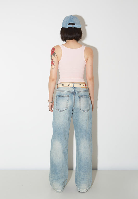 Pantalones Vaqueros de Pierna Ancha Cintura Alta para Mujer - Image 18