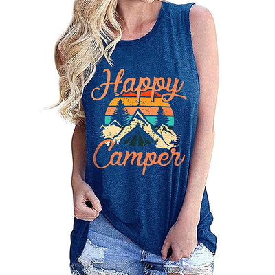 Playera sin Mangas Estampado Alegre Cuello Redondo para Mujer - Image 4