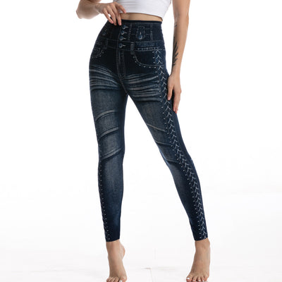 Pantalones Capri Slim Fit Transpirables en Negro - Image 14