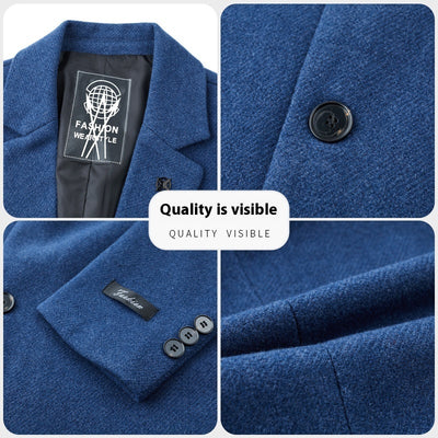 Abrigo de Lana Entallado para Hombre - Corte Moderno Otoño Invierno - Image 2