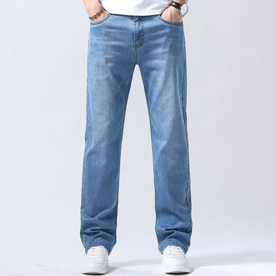Pantalones Vaqueros Holgados de Pierna Ancha para Hombre - Corte Recto Verano - Image 6