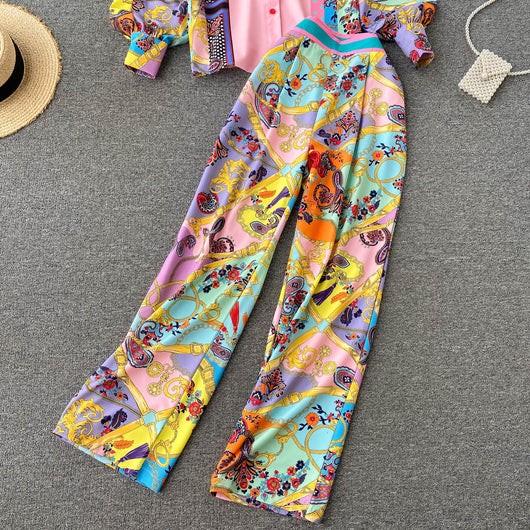 Conjunto Retro Elegante: Camisa Suelta y Pantalón de Temperamento Francés - Image 7