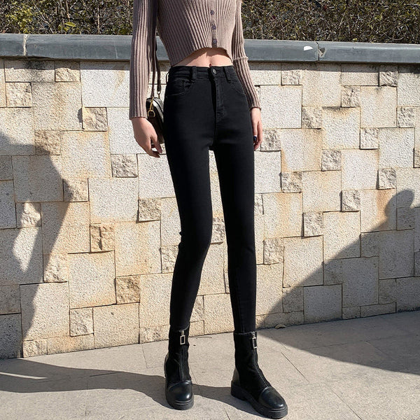 Pantalones Ajustados Elásticos de Corte Lápiz