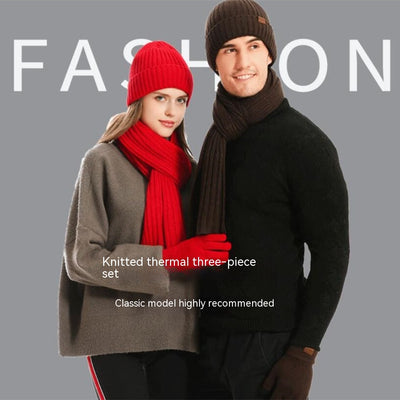 Conjunto Invernal 3 en 1: Gorro, Bufanda y Guantes Tejidos