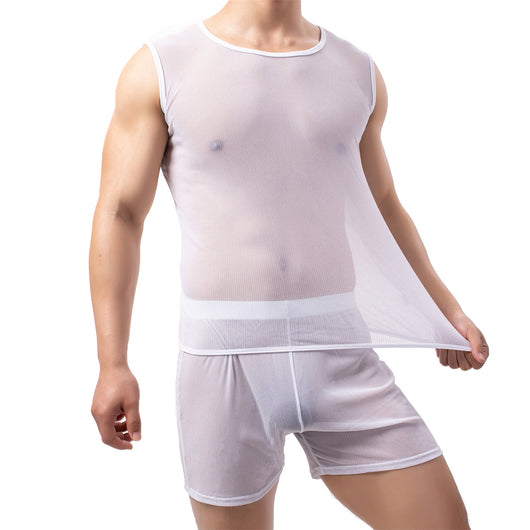 Chaleco Transparente de Malla Ice Silk para Hombre - Image 18