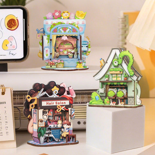 Casa Miniatura de Construcción Box Talk - Puzzle 3D de Bloques Creativos