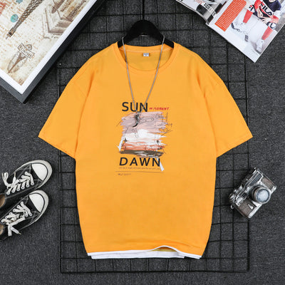 Camiseta de Algodón Puro para Hombre - Manga Corta Trend Tide - Image 3