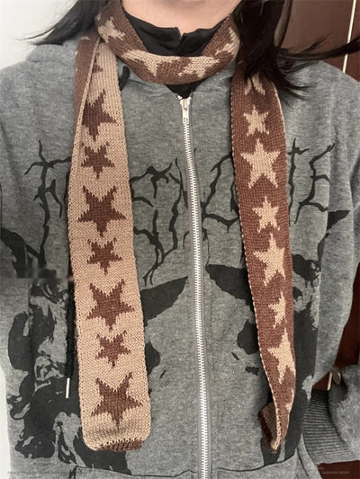 Bufanda Tejida con Estrellas para Otoño e Invierno - Image 19