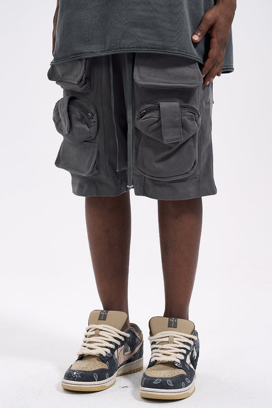 Shorts Casuales Sueltos de Tela Técnica para Hombre - Image 11
