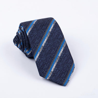 Corbata de Poliéster Jacquard con Rayas - Empaque Individual - Image 3