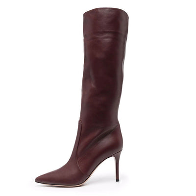 Botas Invierno Talla Grande Punta Afilada Hasta la Rodilla - Image 11