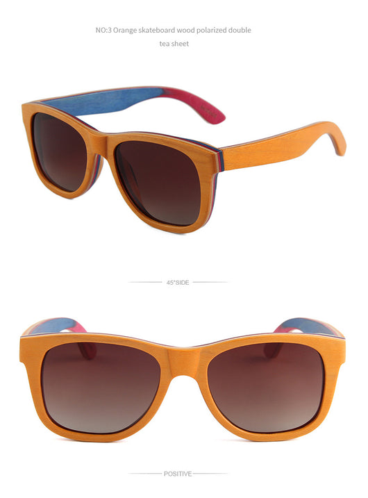 Gafas de Sol Polarizadas con Montura Ovalada y Puente de Madera - Image 12